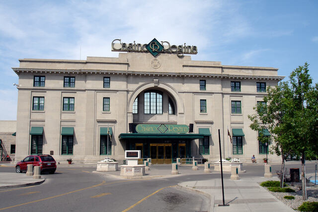 The Tyndall stone front of Regina's former Union Station